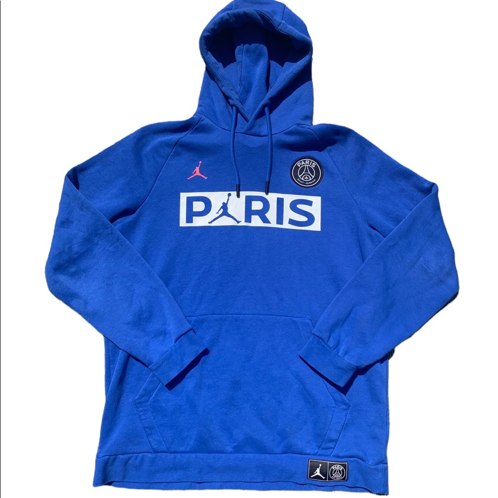 Jordan Paris Saint Germain Blue Pullover Hoodie